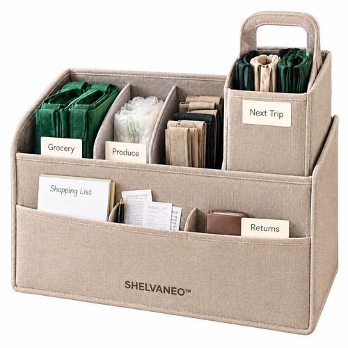 SHELVANEO™ Everyday Outbound Organizer — Reusable Bag Storage & Errand Station