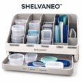 SHELVANEO™ Kitchen Container Organizer with Pull-Out Pairing Tray