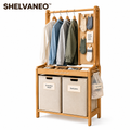 SHELVANEO™ Laundry Reset Station — Hanging Garment Organizer with Rewear Rail and Pocket-Check Tray